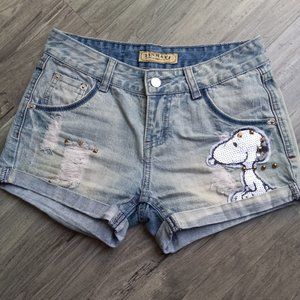 Demin Tie Dye Shorts